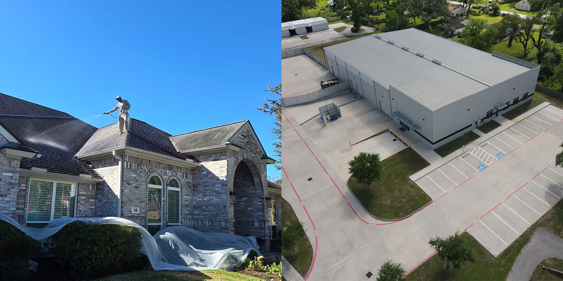 Residential and commercial exterior cleaning work by Brown's Family Pressure Washing