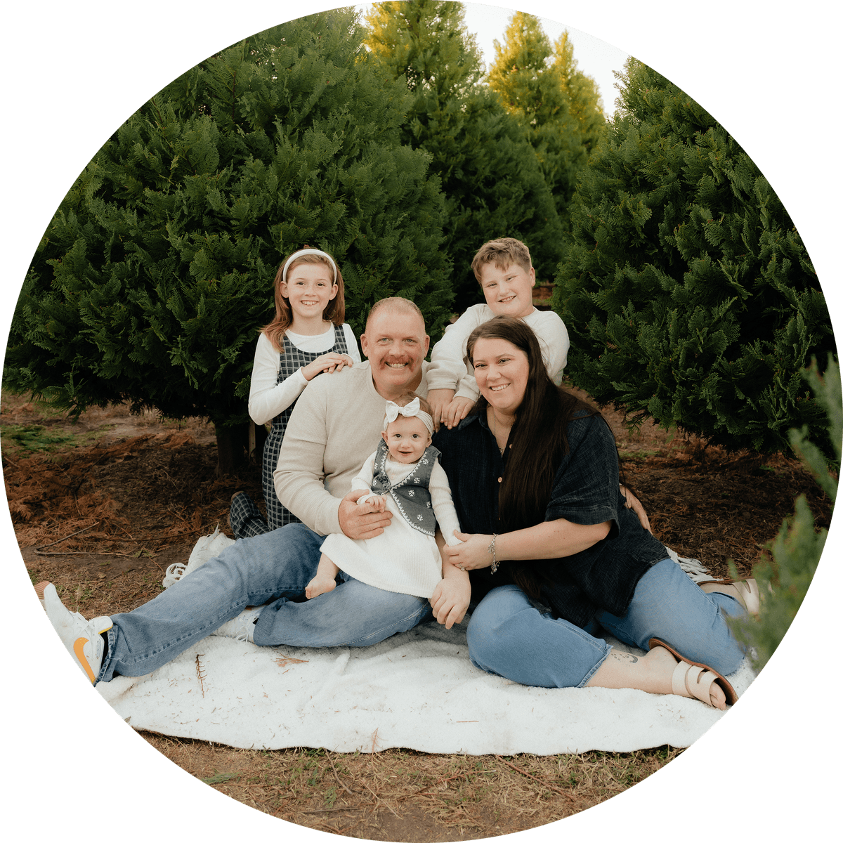 William Brown with his wife and their three children