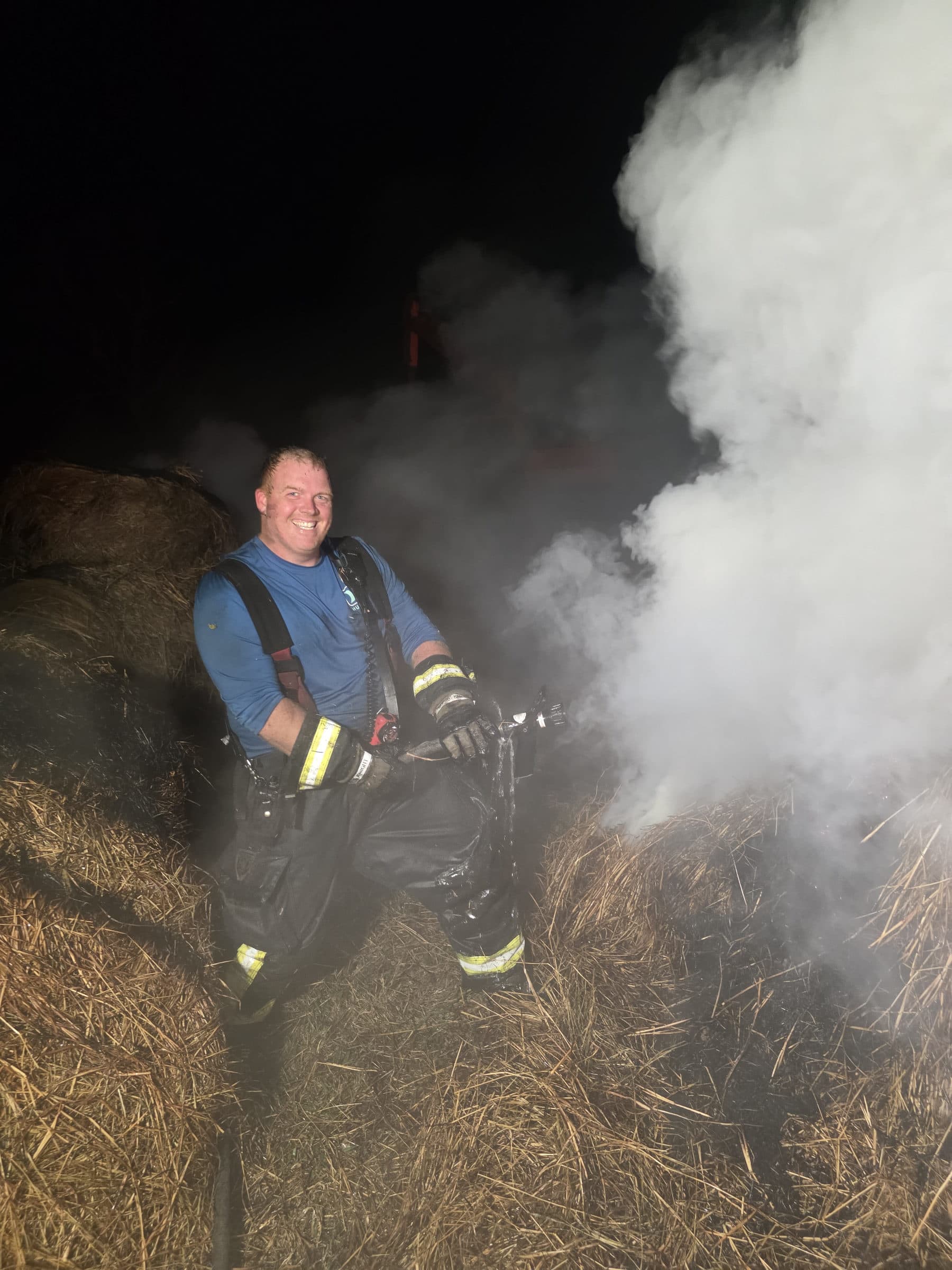 William Brown in firefighter turnout gear